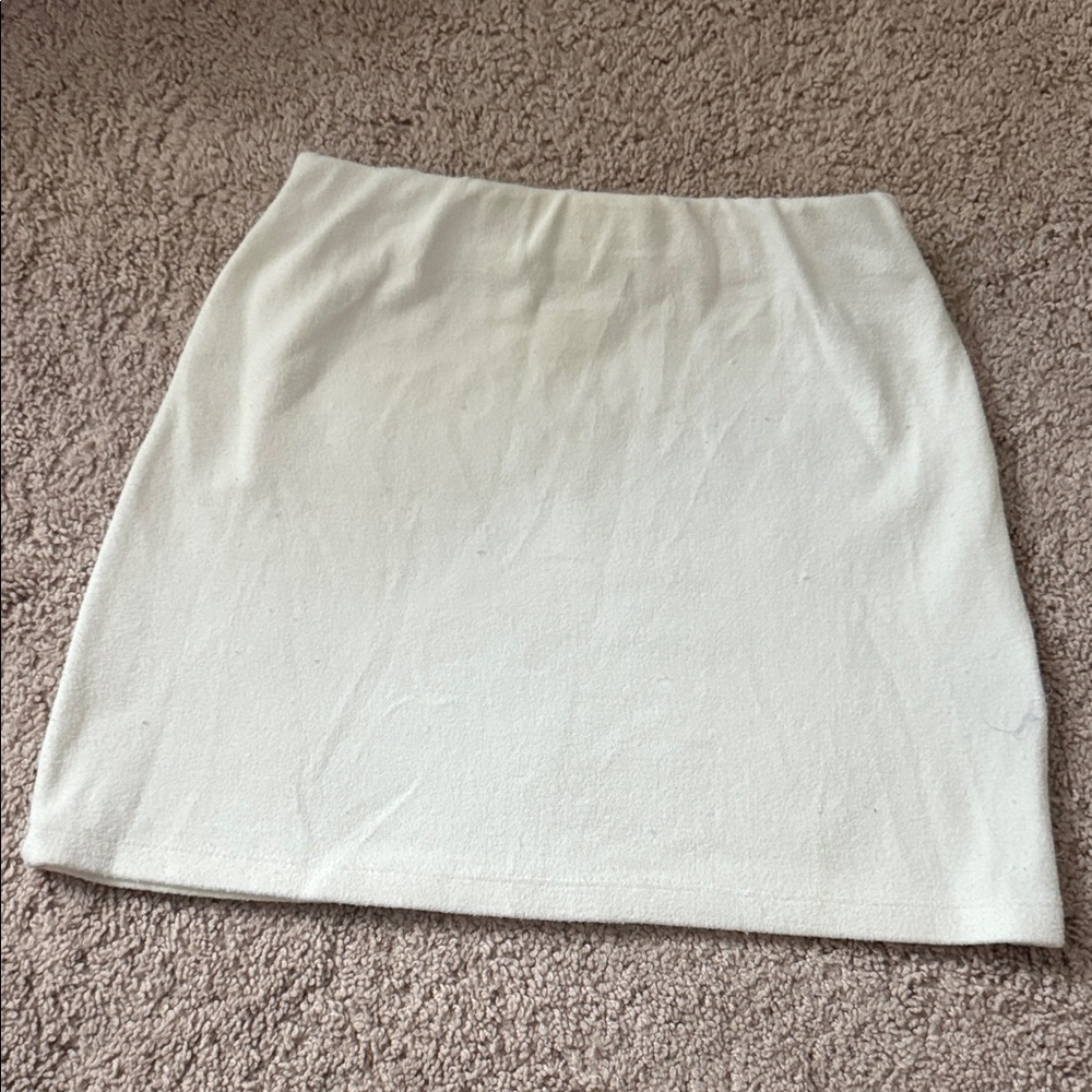 Frankie's Bikinis Cream Mini Skirt